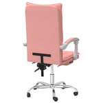 HKH Silla de Oficina Reclinable de Piel Sintética - Rosa