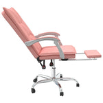 HKH Silla de Oficina Reclinable de Piel Sintética - Rosa