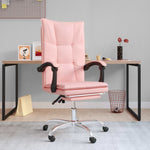HKH Silla de Oficina Reclinable de Piel Sintética - Rosa