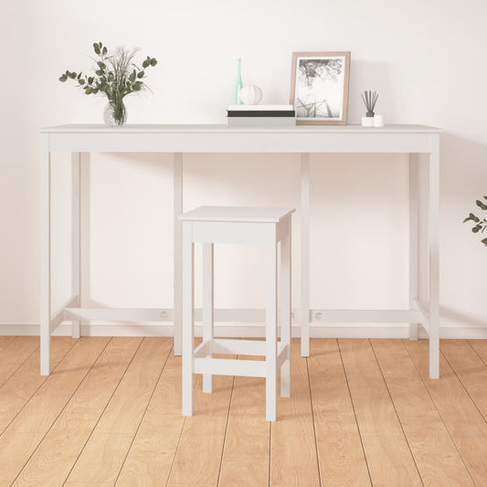 HKH Mesa de Bar em Pinho Maciço - Branco