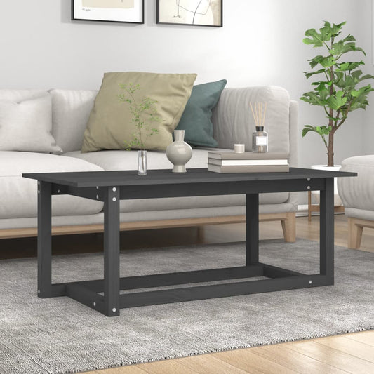 HKH Mesa de Centro en Madera Maciza de Pino - Gris