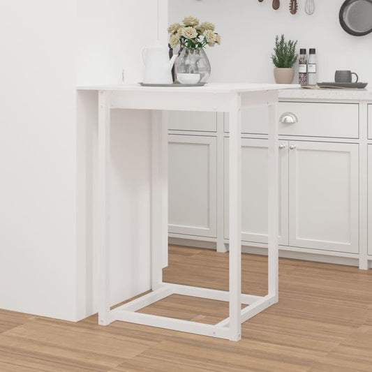 Mesa de bar HKH de pino macizo - Blanco