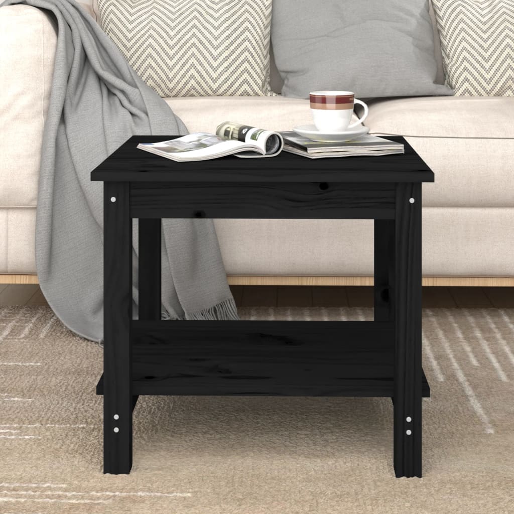 HKH Mesa de Centro en Madera de Pino Maciza - Negro