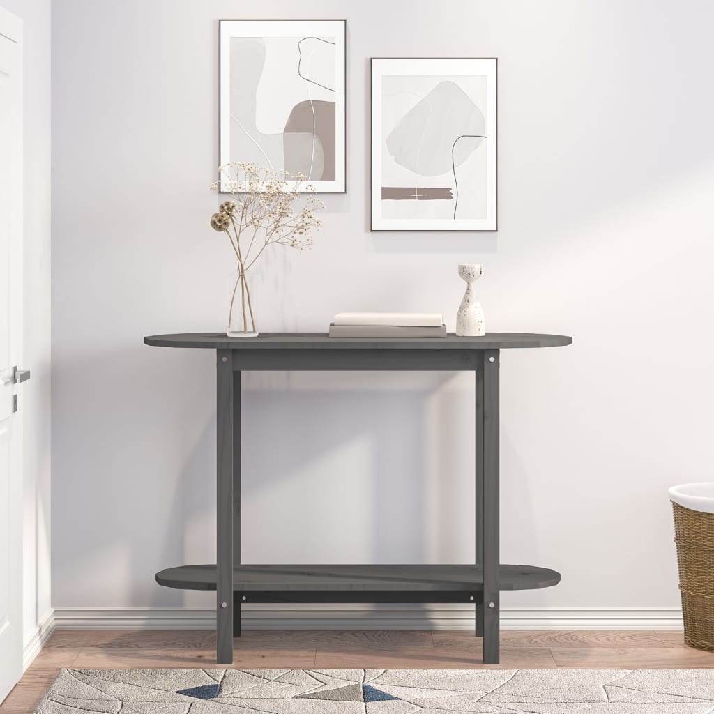 HKH Mesa Consola de Madera Maciza de Pino - Gris