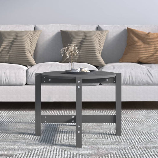 HKH Mesa de Centro en Madera Maciza de Pino - Gris