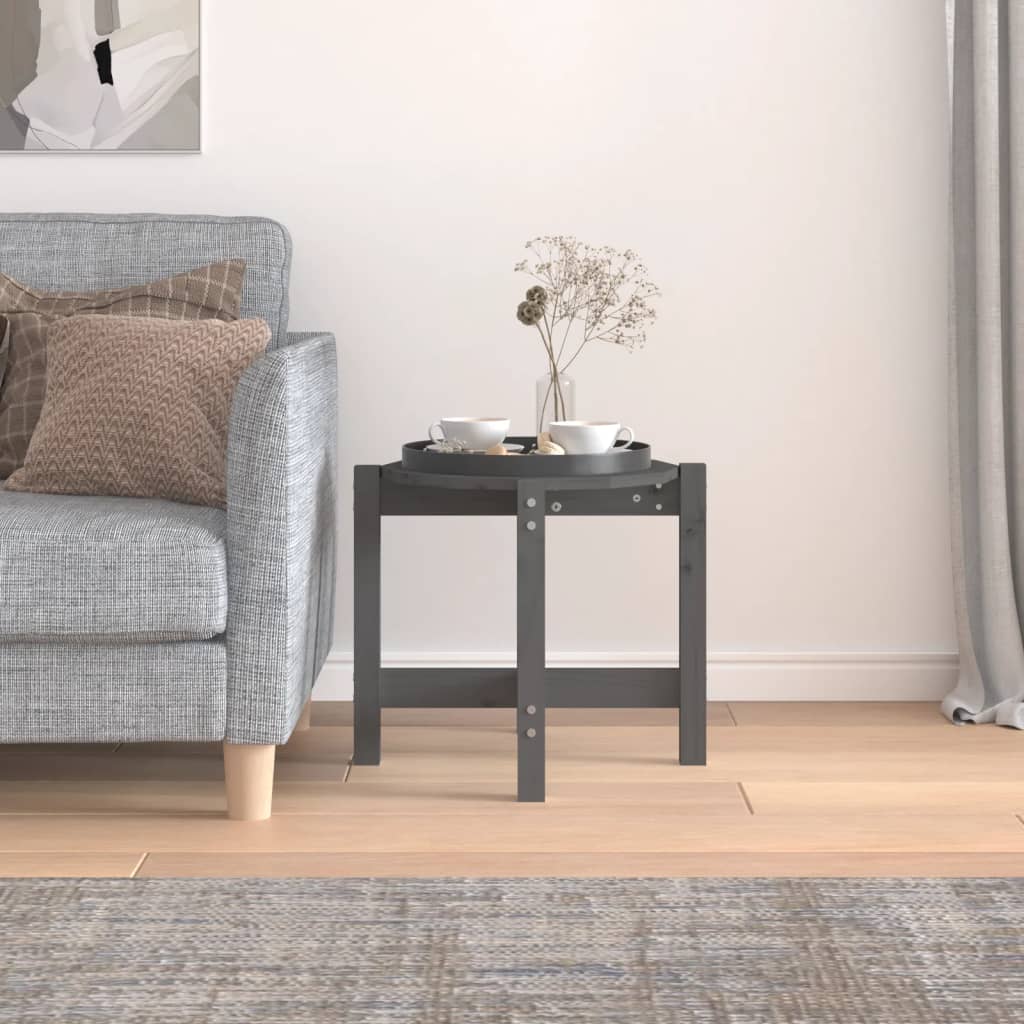 HKH Mesa de Centro en Madera Maciza de Pino - Gris