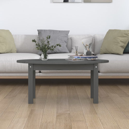 HKH Mesa de Centro en Madera Maciza de Pino - Gris