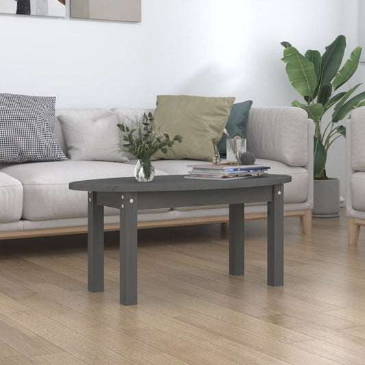 HKH Mesa de Centro en Madera Maciza de Pino - Gris