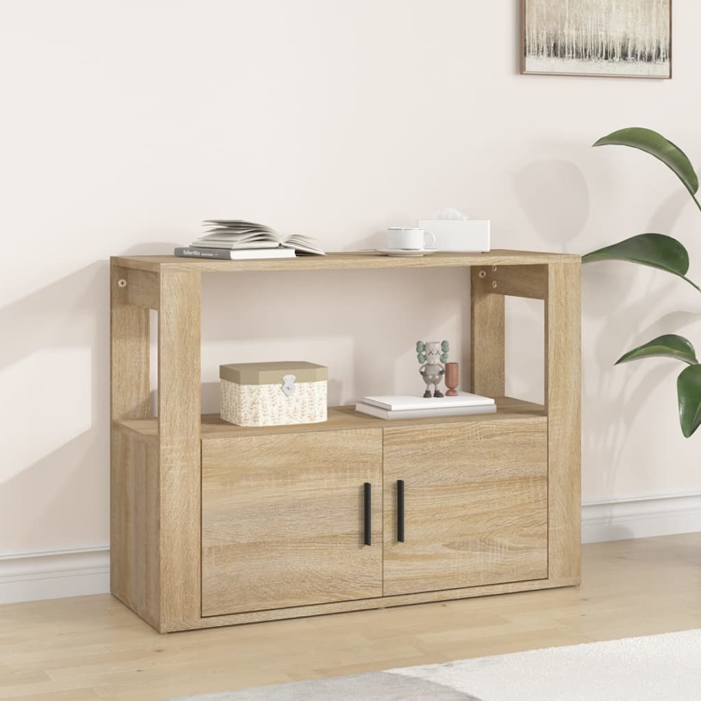 Aparador clásico HKH en aglomerado de madera 80 x 30 x 60 cm - Roble Sonoma