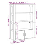 HKH Aparador Alto em derivados de Madeira 80 X 30 X 119,5 Cm - Branco