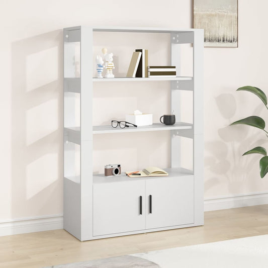 Aparador alto HKH de madera DM 80 x 30 x 119,5 cm - Blanco