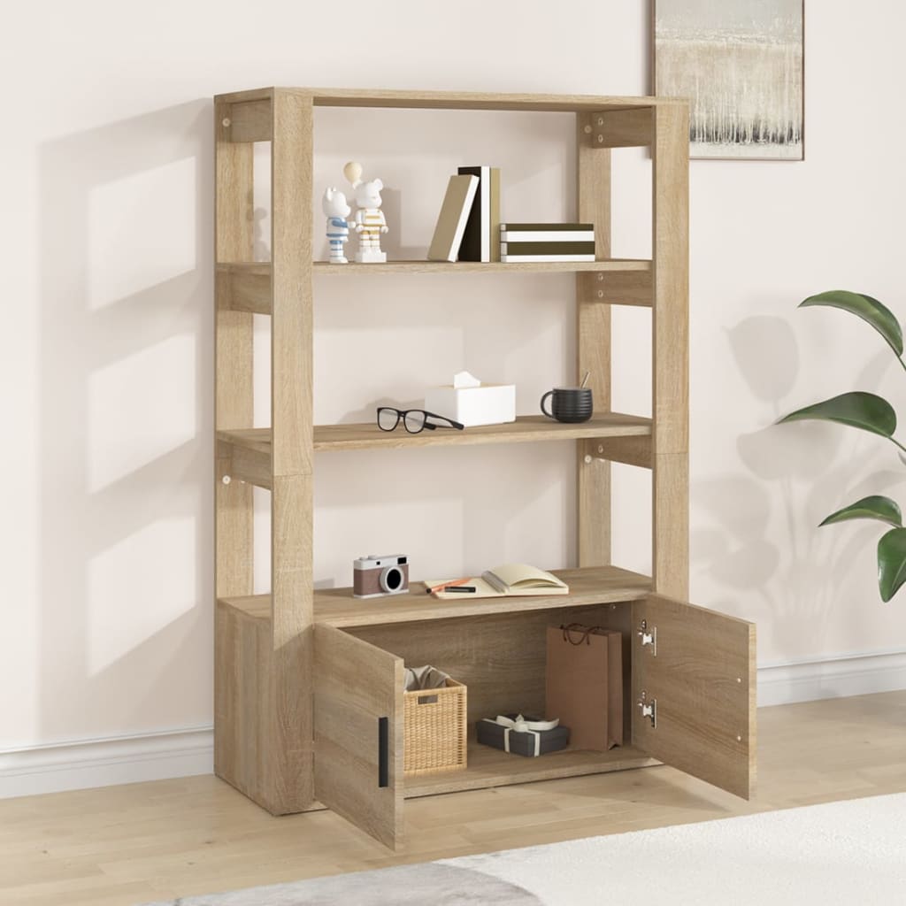 HKH Aparador Alto en derivados de Madera 80 X 30 X 119,5 Cm - Roble Sonoma
