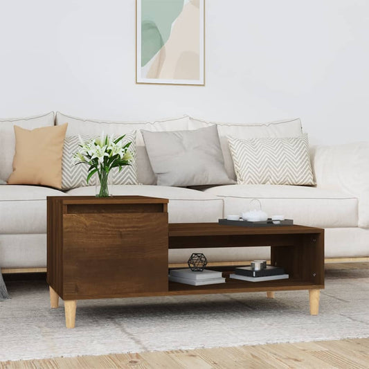 HKH Mesa de Centro en Derivados de Madera Roble - Marrón
