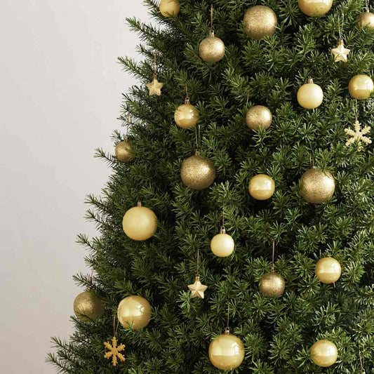 HKH Conjunto de 111 Enfeites de Natal em Poliestireno - Dourado