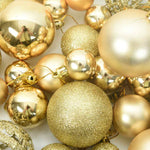 HKH Conjunto de 111 Enfeites de Natal em Poliestireno - Dourado