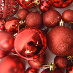 HKH Conjunto de 111 Enfeites de Natal em Poliestireno - Vermelho