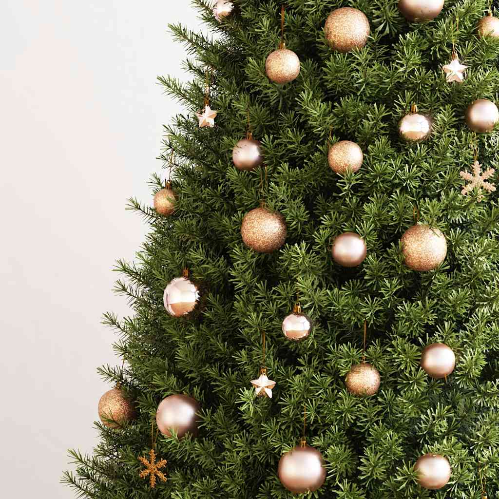 HKH Conjunto de 111 Enfeites de Natal em Poliestireno - Rosa/Dourado