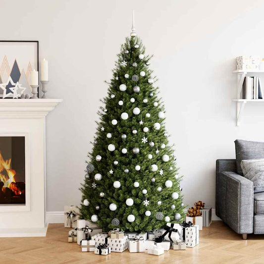 HKH Conjunto de 111 Enfeites de Natal em Poliestireno - Cinza/Branco