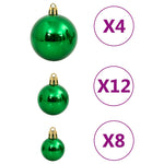 HKH Conjunto de 111 Enfeites Natal em Poliestireno - Vermelho/Dourado/Verde