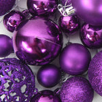 HKH Conjunto de 111 Enfeites de Natal em Poliestireno - Roxo