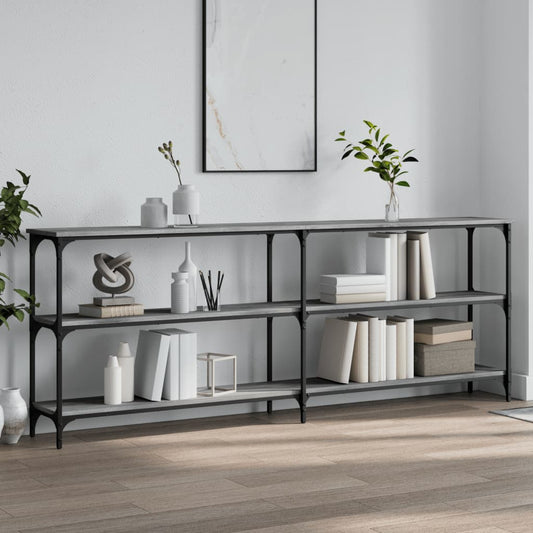 HKH Mesa auxiliar de madera manufacturada - Gris