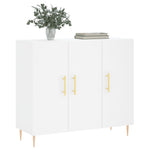 HKH Aparador Moderno em derivados de Madeira, Metal 90 X 34 X 80 Cm - Branco