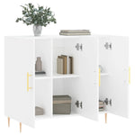 HKH Aparador Moderno em derivados de Madeira, Metal 90 X 34 X 80 Cm - Branco