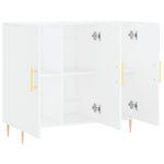 HKH Aparador Moderno em derivados de Madeira, Metal 90 X 34 X 80 Cm - Branco