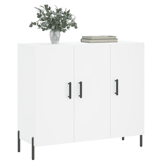 HKH Aparador Moderno em derivados de Madeira, Metal 90 X 34 X 80 Cm - Branco