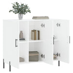 HKH Aparador Moderno em derivados de Madeira, Metal 90 X 34 X 80 Cm - Branco