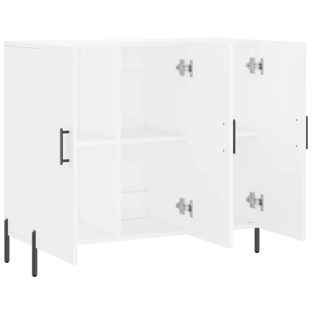 HKH Aparador Moderno em derivados de Madeira, Metal 90 X 34 X 80 Cm - Branco