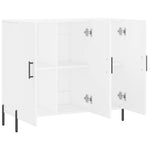 HKH Aparador Moderno em derivados de Madeira, Metal 90 X 34 X 80 Cm - Branco