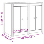 HKH Mueble de Cocina Exterior de Madera Maciza de Pino