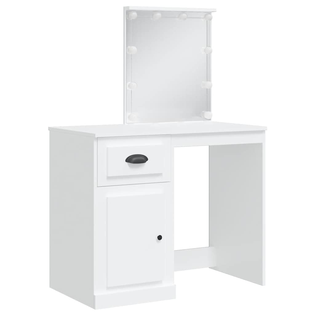 HKH Tocador con Luces LED - 90x42x132,5 Cm - Blanco