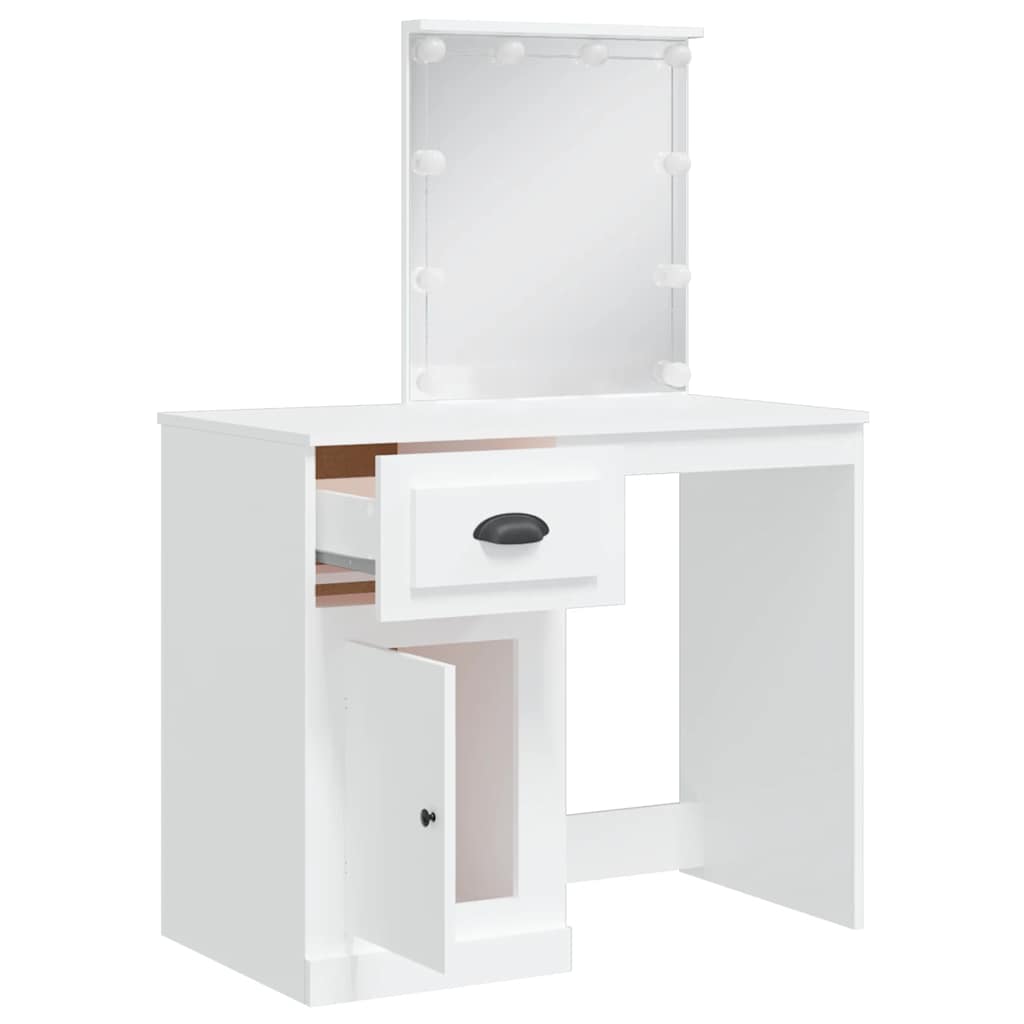 HKH Toucador com Luzes LED - 90x42x132,5 Cm - Branco