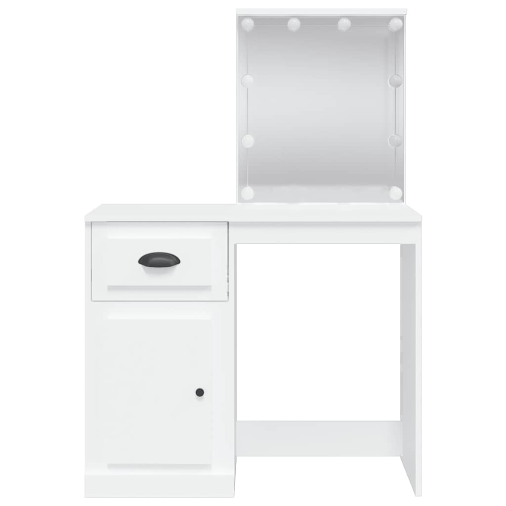 HKH Toucador com Luzes LED - 90x42x132,5 Cm - Branco