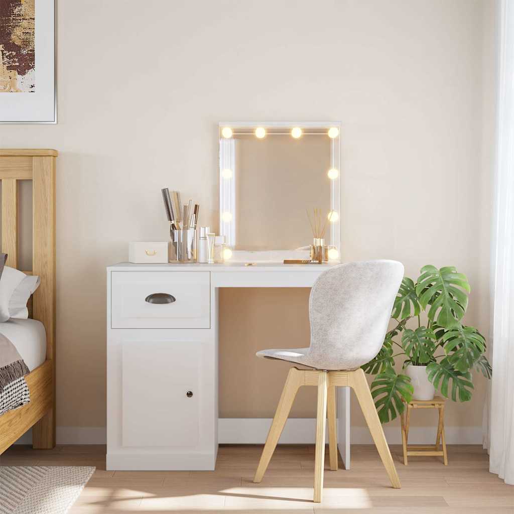 HKH Tocador con Luces LED - 90x42x132,5 Cm - Blanco