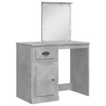 HKH Toucador com Luzes LED em Cimento - 90x42x132,5 Cm - Cinzento