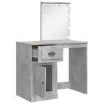HKH Toucador com Luzes LED em Cimento - 90x42x132,5 Cm - Cinzento