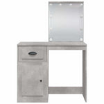 HKH Toucador com Luzes LED em Cimento - 90x42x132,5 Cm - Cinzento