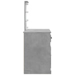 HKH Toucador com Luzes LED em Cimento - 90x42x132,5 Cm - Cinzento