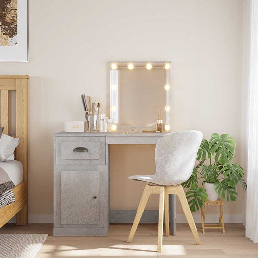 HKH Toucador com Luzes LED em Cimento - 90x42x132,5 Cm - Cinzento