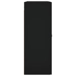 HKH Armário de Parede Alto em derivados de Madeira, Vidro 69,5 X 34 X 90 Cm - Preto