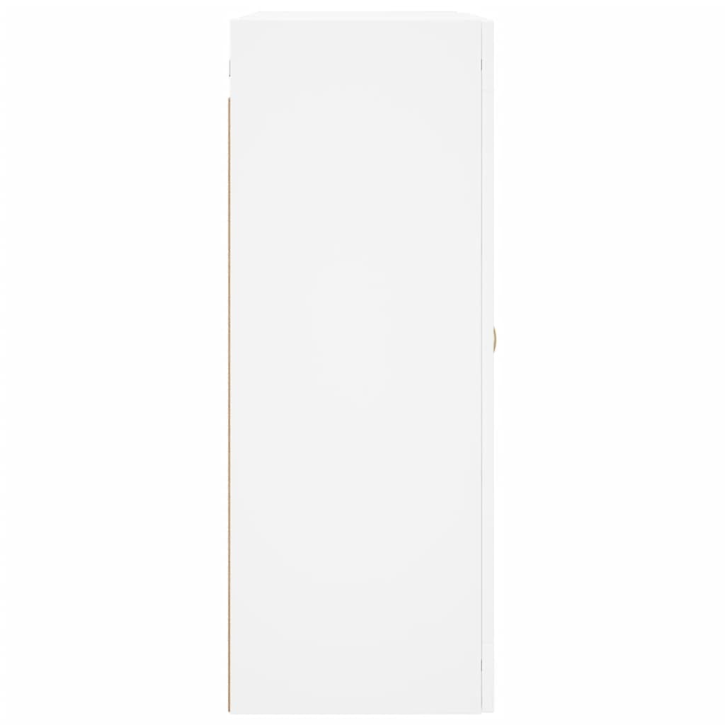 HKH Armario alto de pared en derivados de madera, cristal 69,5 X 34 X 90 Cm - Blanco
