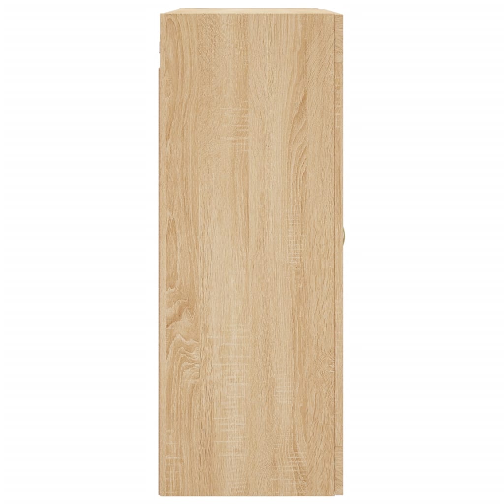 HKH Armário de Parede Alto em derivados de Madeira, Vidro 69,5 X 34 X 90 Cm - Carvalho Sonoma