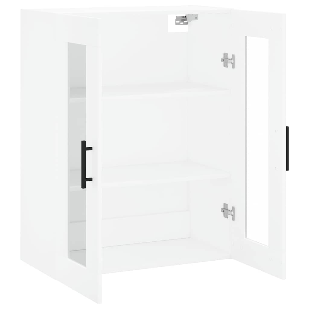 HKH Armário de Parede Alto em derivados de Madeira, Vidro 69,5 X 34 X 90 Cm - Branco