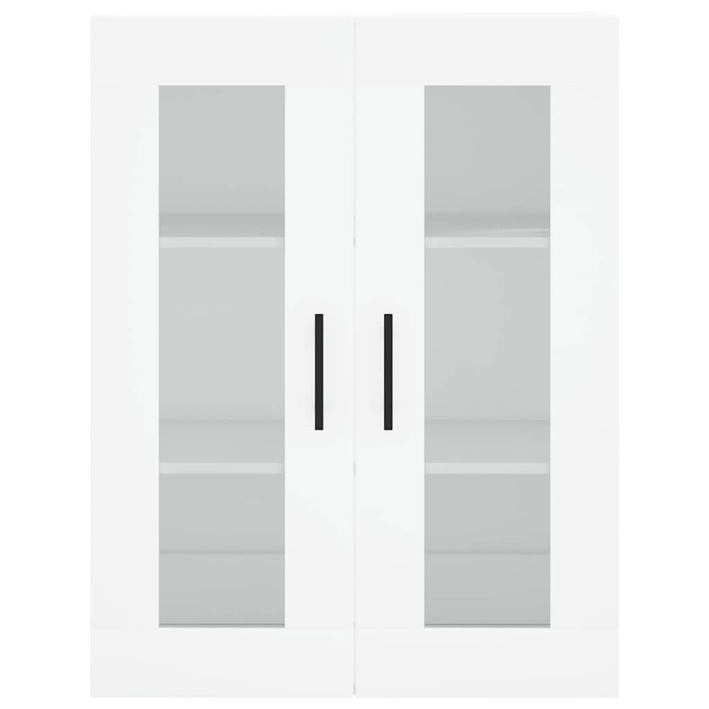 HKH Armário de Parede Alto em derivados de Madeira, Vidro 69,5 X 34 X 90 Cm - Branco
