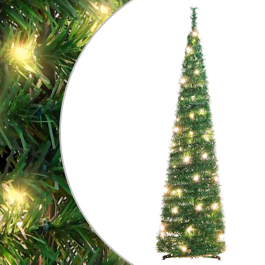 HKH Árvore de Natal Artificial Pop - Up com 50 Luzes LED - Verde