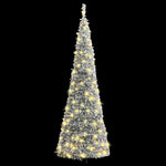 HKH Árvore de Natal Artificial Pop - Up com 50 Luzes LED e Neve
