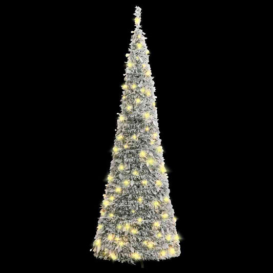HKH Árvore de Natal Artificial Pop - Up com 50 Luzes LED e Neve